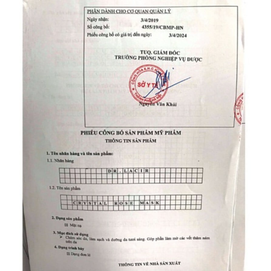 MẶT NẠ THẠCH ANH KHÔ LAMER DR LACIR MẪU MỚI