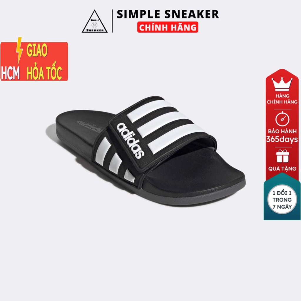 Dép Adidas Quai Dán 🔴FREESHIP🔴 Adidas Adilette Comfort Adjustable Slides Chính Hãng- Dép Quai Ngang Adidas Auth - EG1344