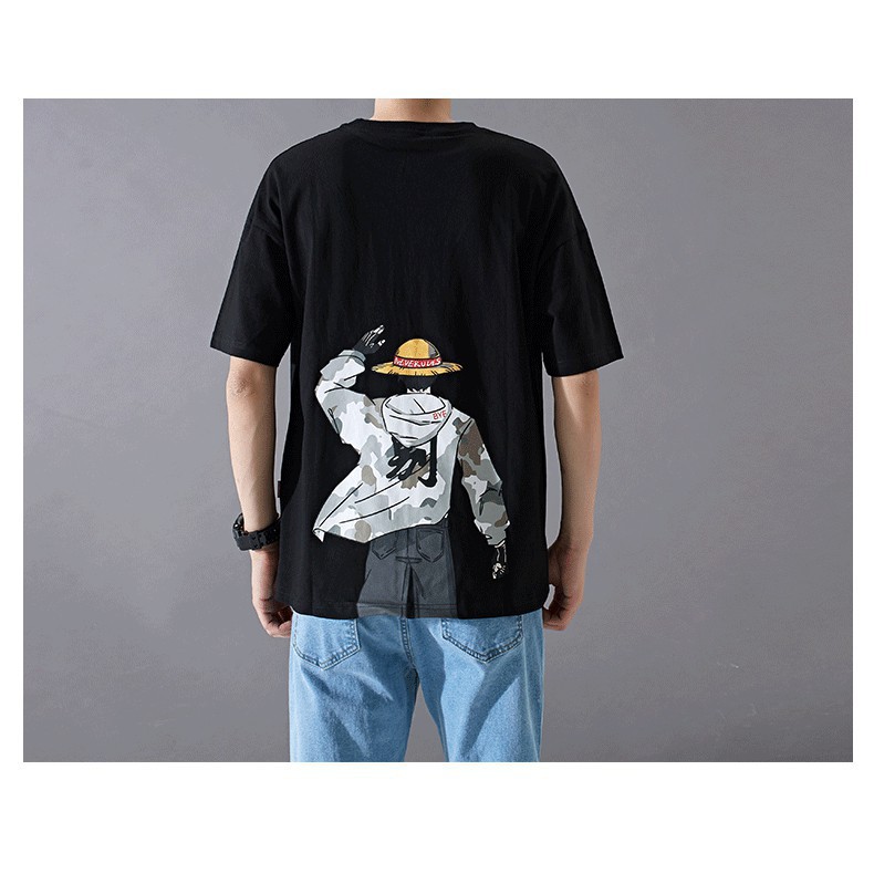 🌸Siêu Rẻ 💯  Áo thun tay lỡ onepiece luffy mũ rơm (unisex) oversize CHẤT ĐẸP CÓ FREESHIP | BigBuy360 - bigbuy360.vn