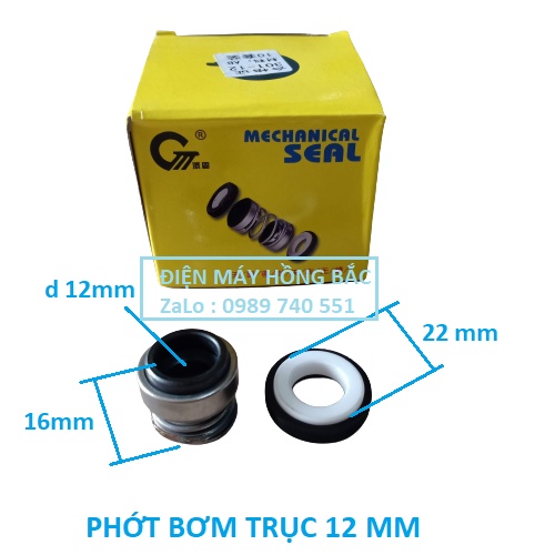 10 phớt bơm lỗ trục 12 - 01 hộp phớt 370w vàng 301-12