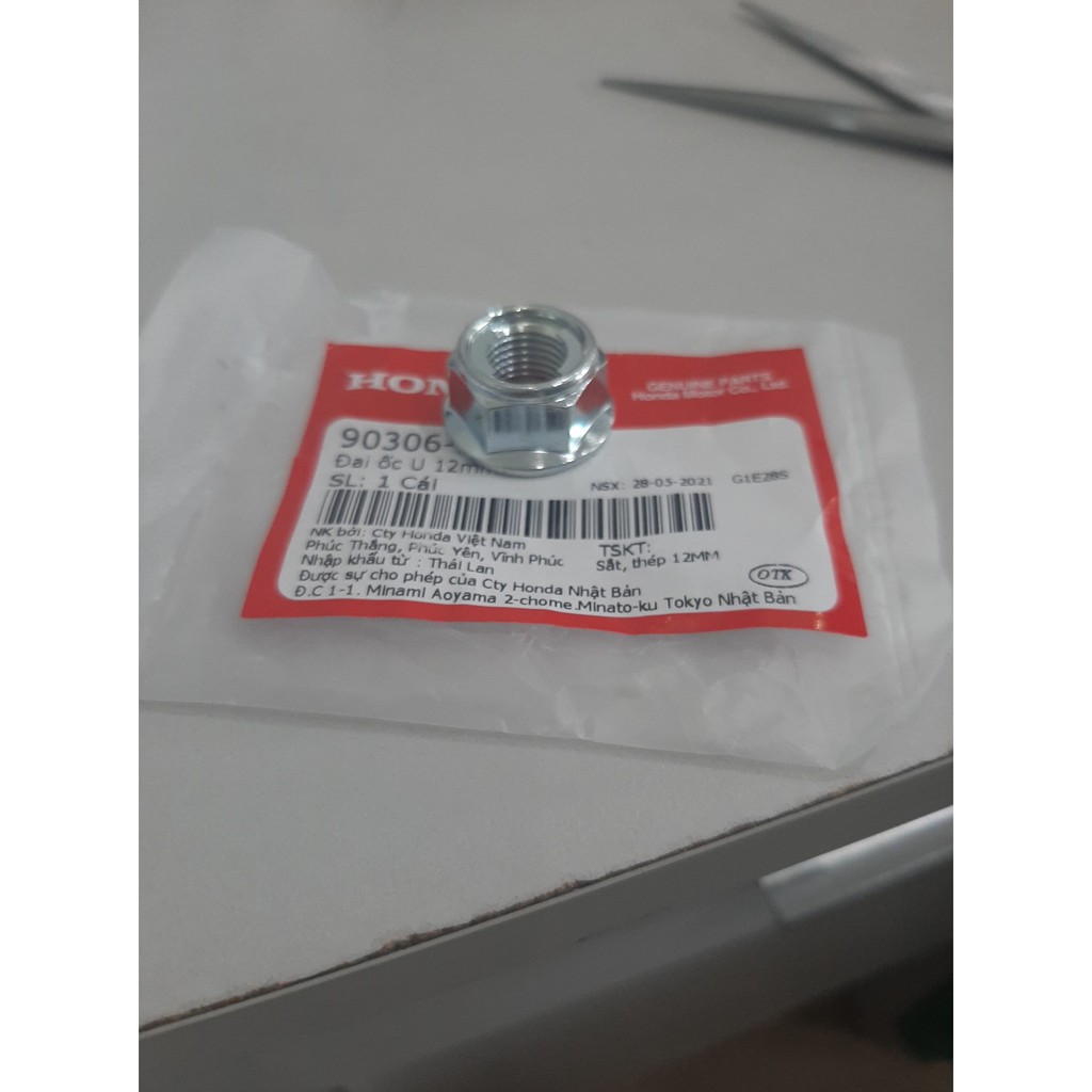 Đai ốc U 12mm đai ốc trục bánh trước honda