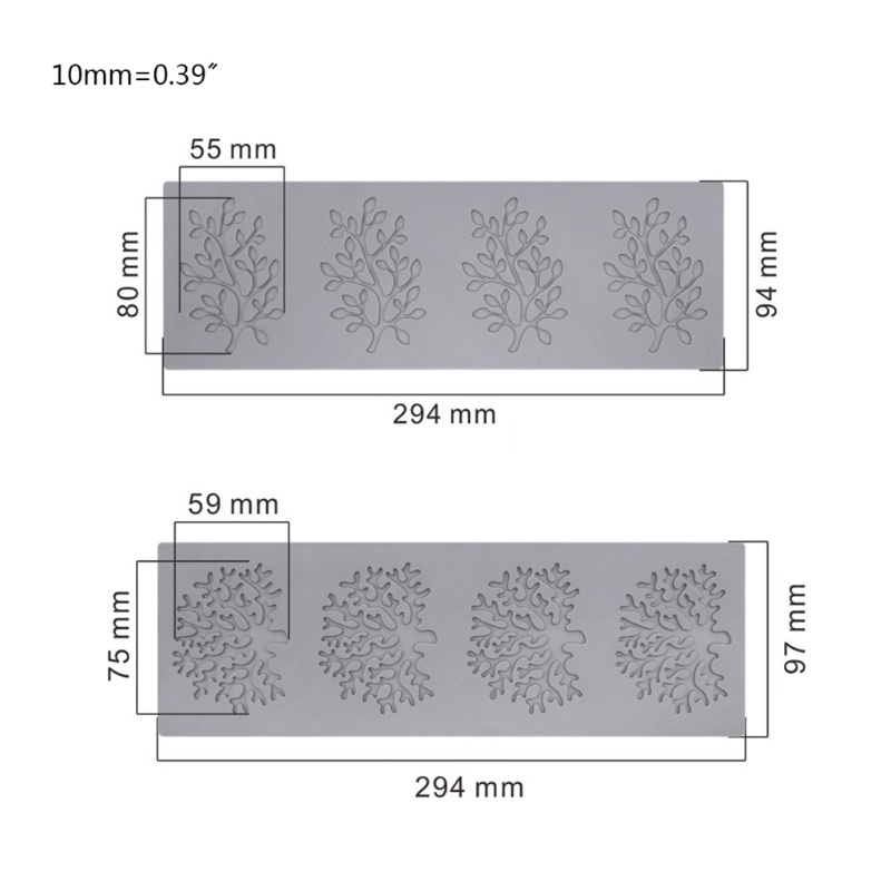 Bộ 5 Khuôn Silicone Làm Bánh Hình Chiếc Lá Xinh Xắn