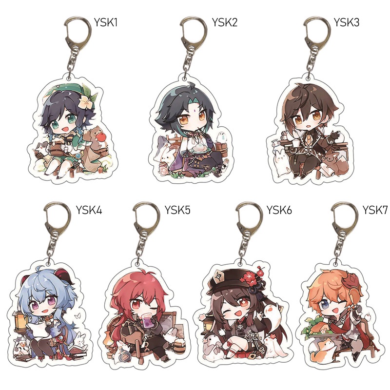 Móc Khóa Hình Game Genshin Impact Dễ Thương