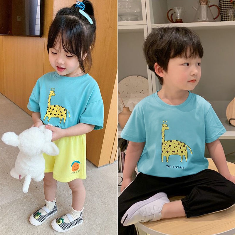 Áo Thun Tay Ngắn In Họa Tiết Hoạt Hình Dễ Thương Dành Cho Bé Gái