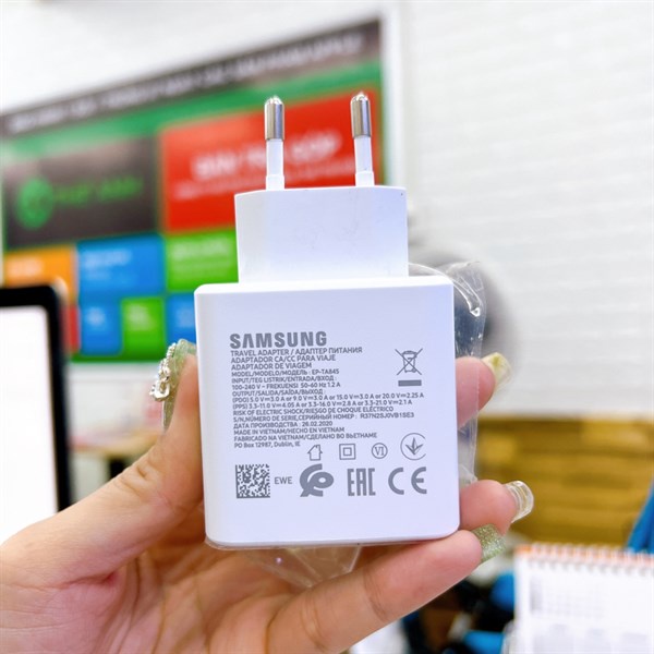 Cốc Sạc Nhanh Samsung EP-TA845 Cổng Type-C 45W Chính hãng