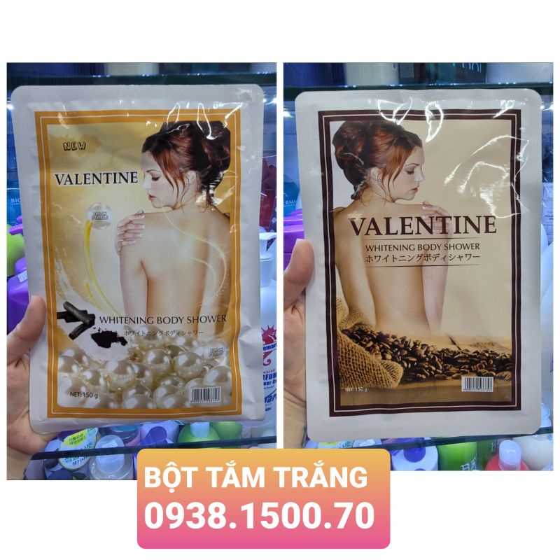 BỘT TẮM TRẮNG BODY TỪ CÀ PHÊ Valentine của Nhật 150g ❌SET 2 GÓI
