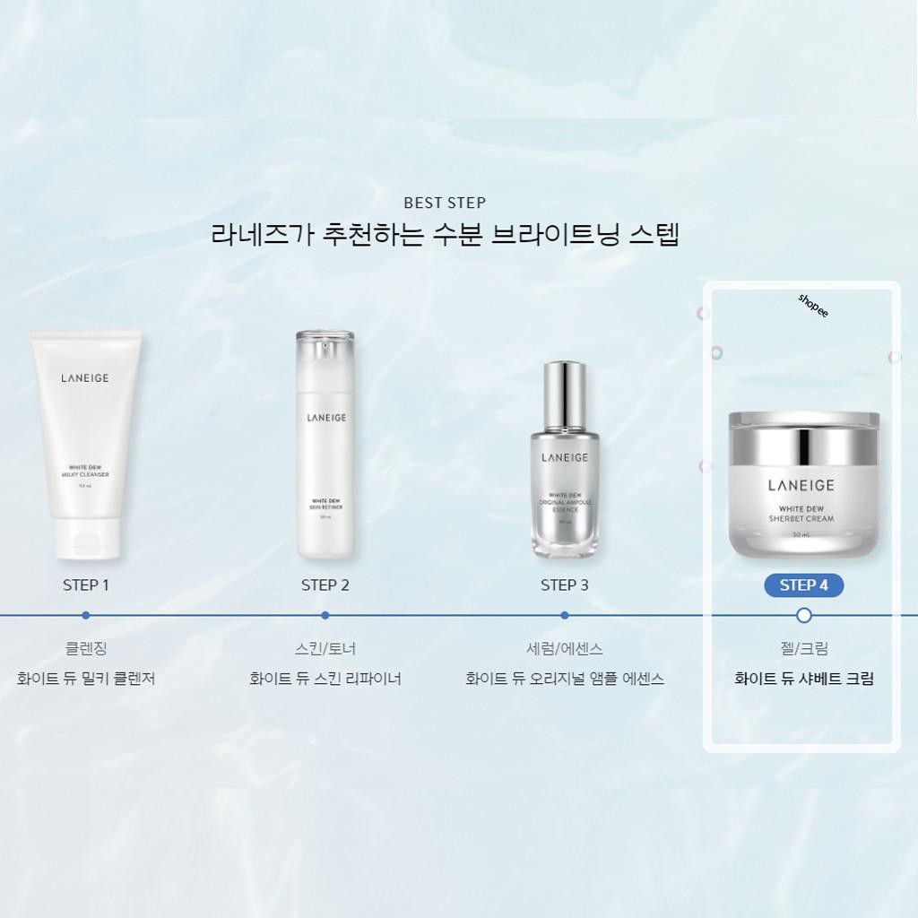 [LANEIGE.Korea] Kem Dưỡng Trắng Da White Dew Sherbet Cream 50ML