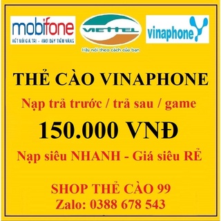 Combo Thẻ Cào Vinaphone 50K + 100K