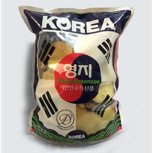 Nấm Linh Chi túi xanh lam cờ Hàn Quốc, Túi 1KG