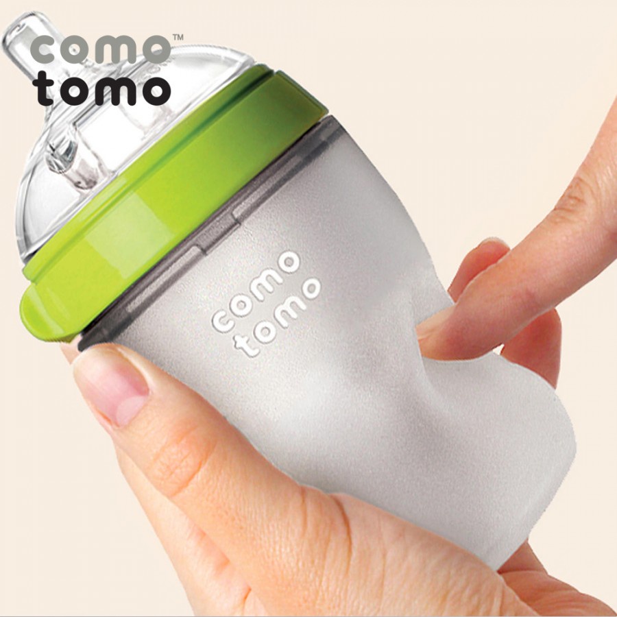 Bình sữa Comotomo chính hãng 150ml/250ml chất liệu silicone cao cấp, mềm mại như ti mẹ