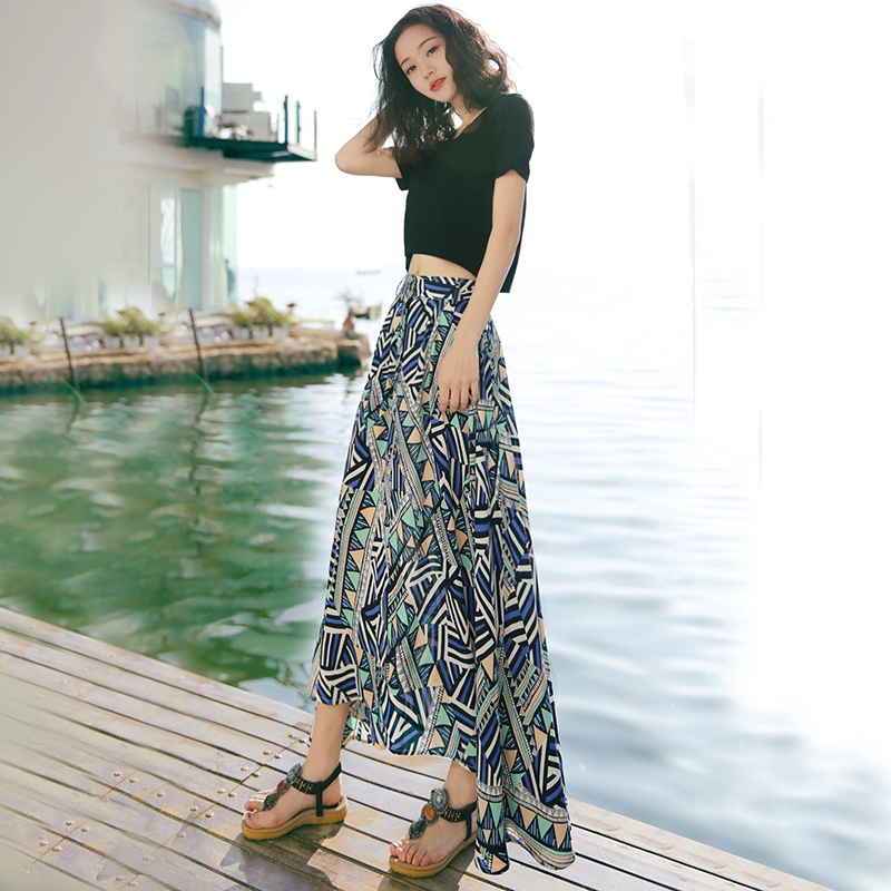 Set Áo Thun Tay Ngắn + Chân Váy Dài Đi Biển 19 Món Thời Trang Cho Nữ | BigBuy360 - bigbuy360.vn