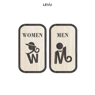 Bảng Gỗ Men Women Toilet Vintage Decor LEVUTL09