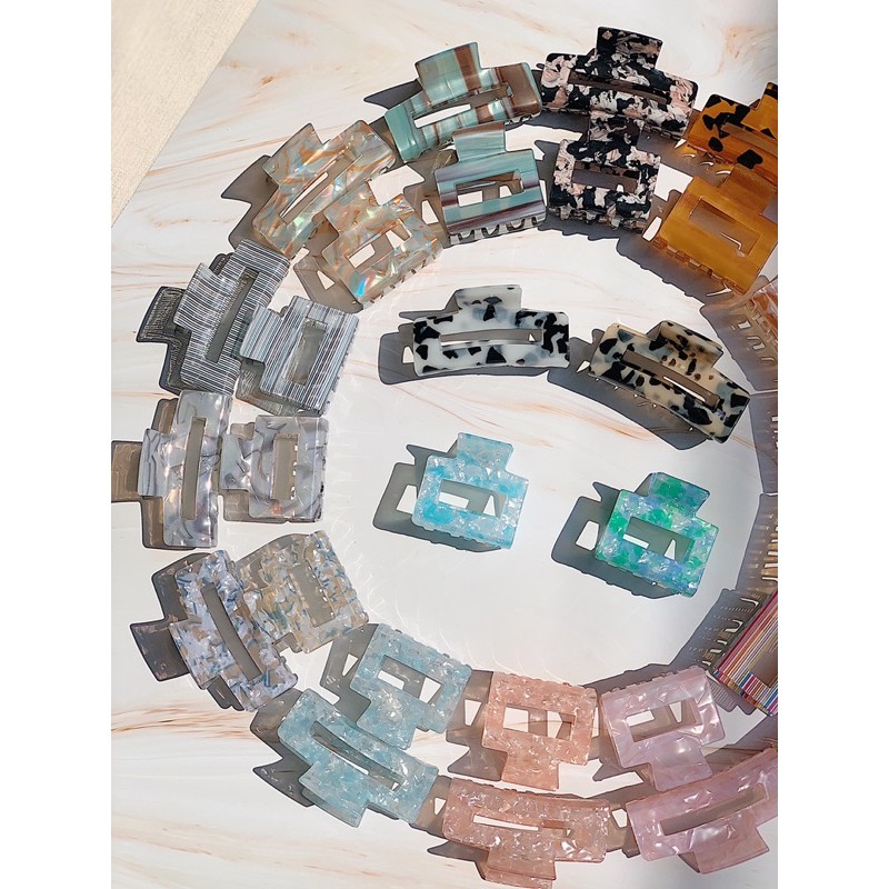 Kẹp tóc hàn quốc vân đá