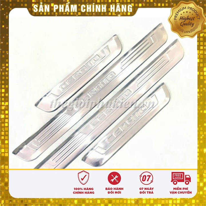 Bộ Ốp bậc cửa - Nẹp bước chân Kia Cerato 2019 – Mẫu INOX {SIÊUKHUYENMAI}