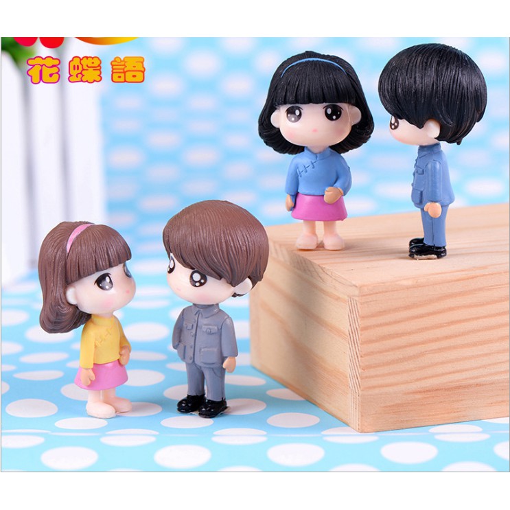 Mô hình đôi bé trai - bé gái phong cách học sinh đáng yêu kiểu Chibi