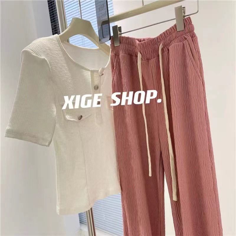 Quần Dài Nữ Ống Rộng Lưng Cao Thời Trang