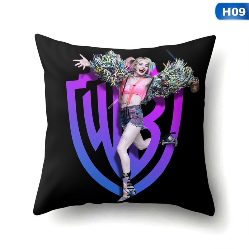 Longchunshang Vỏ Gối Sofa Trang Trí Nhà Cửa Hình Harley Quinn