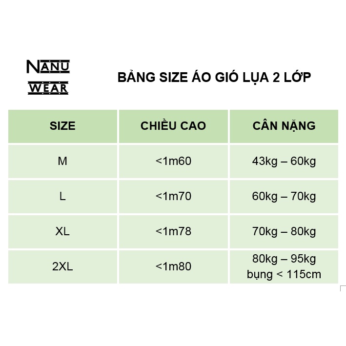 Áo khoác gió hai lớp nam nữ NANU WEAR