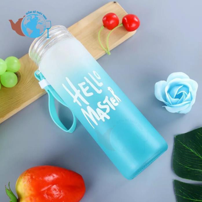 [Freeship + Sale 10%] Bình thủy tinh HELLO MASTER CAO CẤP 480ml