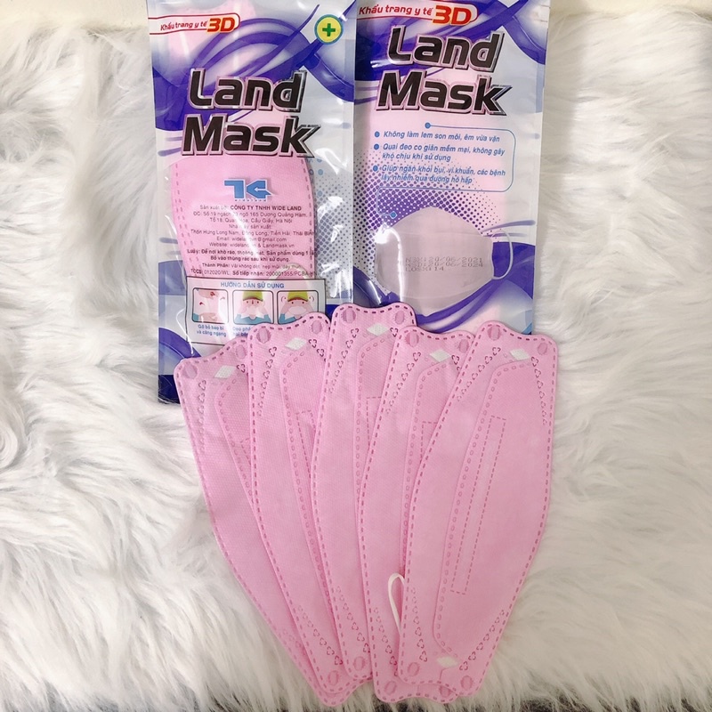 KHẨU TRANG 3D LAND MASK túi 6 cái | KF74 HÀN QUỐC | Style korea |