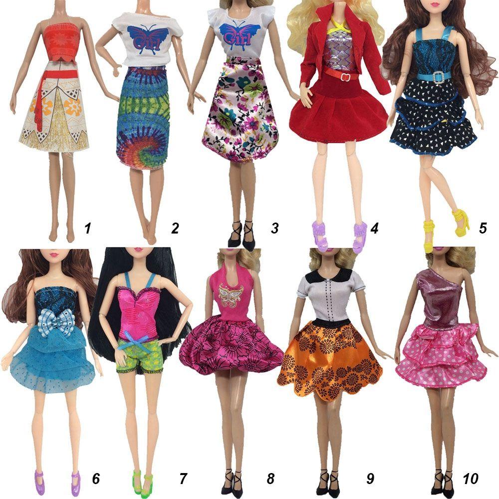 Đầm Búp Bê 30cm Màu Cầu Vồng