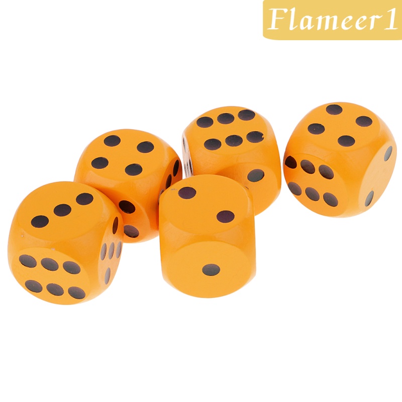 Set 1 / 5 Khối Xúc Xắc D6 Góc Tròn Đồ Chơi Cho Trẻ Em