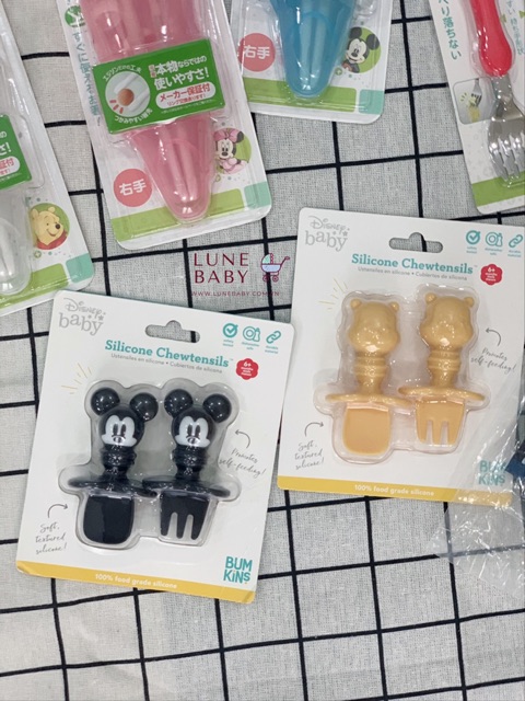 Set muỗng nĩa silicon Disney - Bumkins USA