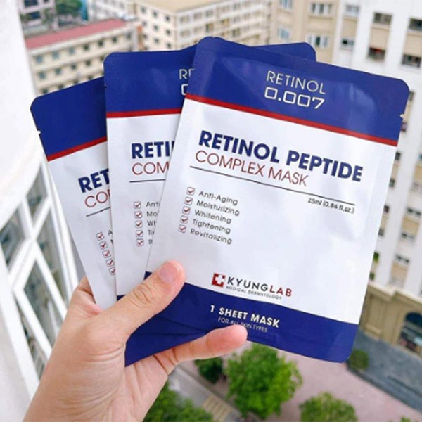 Mặt Nạ Retinol Mask Kyung Lab Hàn Quốc Chính Hãng Phục Hồi Da Dưỡng Ẩm Chống Lão Hóa Hộp 3 Miếng