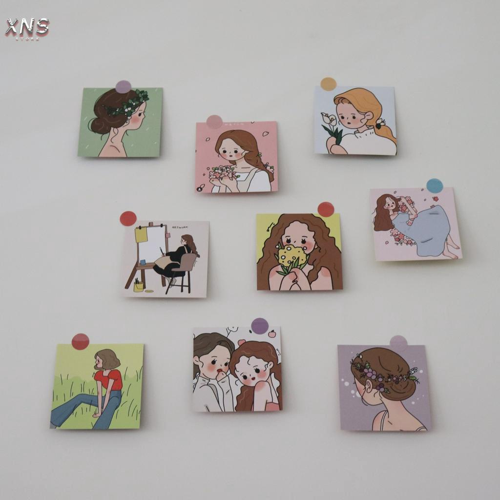 Set 9 postcard cô gái dễ thương
