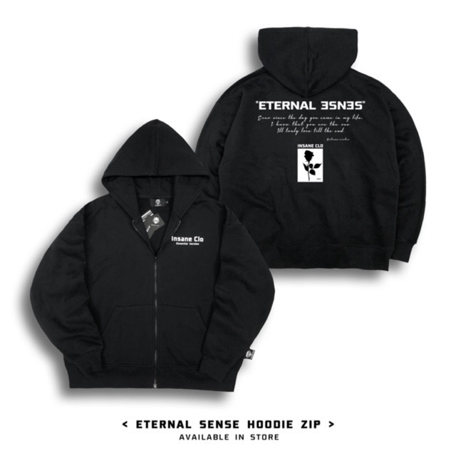 Eternal Sense Hoodie Zip - màu Đen | BigBuy360 - bigbuy360.vn