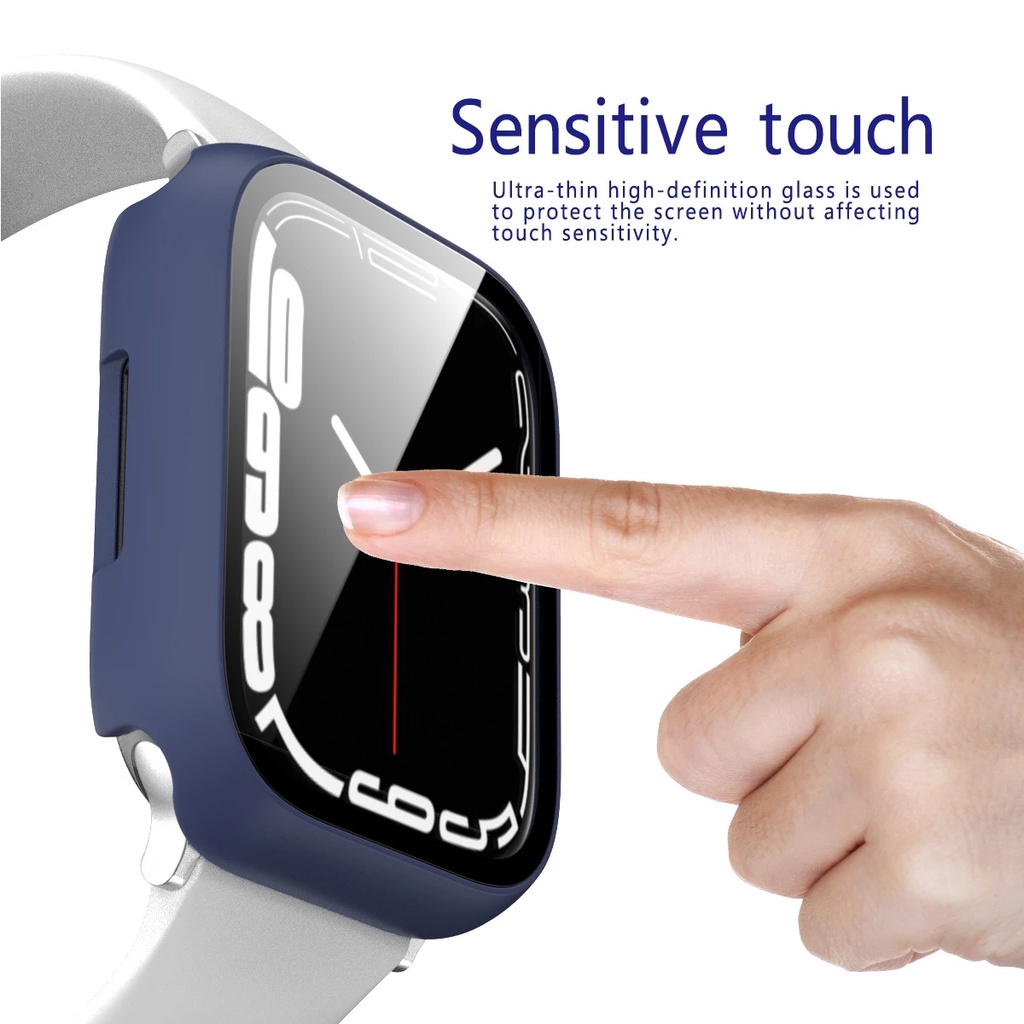 Ốp kính cường lực PC siêu mỏng bảo vệ màn hình đồng hồ phù hợp với Apple Watch Series 7 6 SE iwatch 40mm 44mm 41mm 45mm