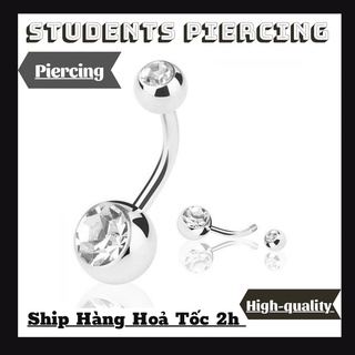 KHUYÊN RỐN BASIC ĐÁ TRẮNG/ KHUYÊN RỐN CO BẢN