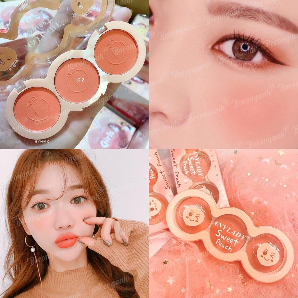 MÁ HỒNG 3 Ô ANYLADY SWEET PEACH NO.738b