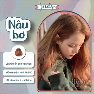Thuốc nhuộm tóc màu Nâu bơ + tặng oxy trợ nhuộm|Judyhairs tự nhuộm tóc tại nhà dễ dàng