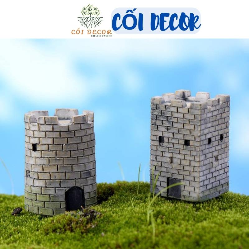 {Giá rẻ nhất} Tiểu cảnh mini ❤️ Mô hình chòi canh trang trí tiểu cảnh, sen đá, sân vườn, terrarium
