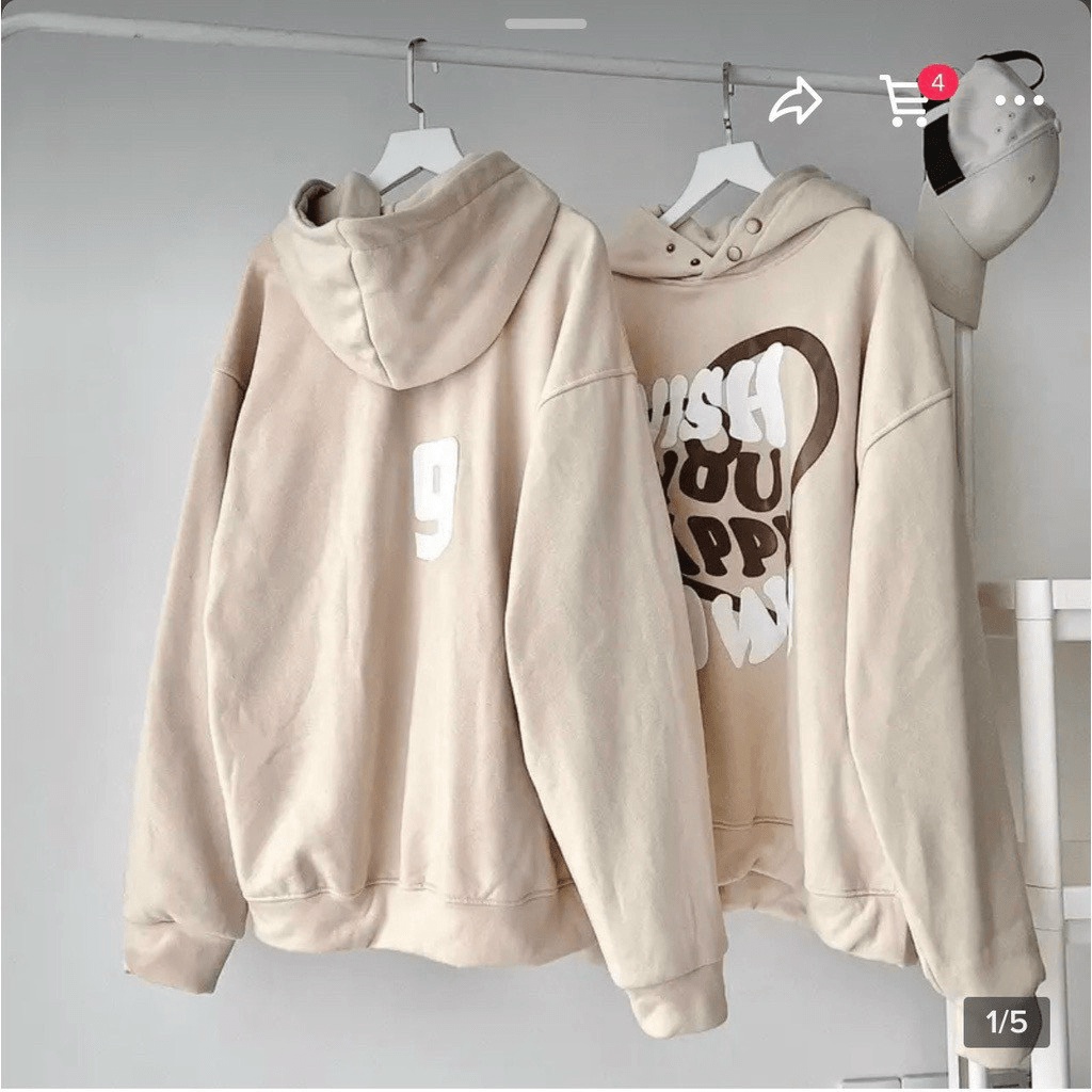 (Free Ship) Áo Hoodie Nữ Phối Nút Gài Cổ Họa Tiết Xinh Xắn Siêu Cute Thời Trang Có 4 Màu Shop VLTN