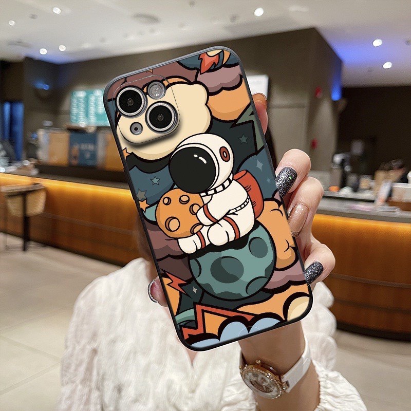 Ốp Lưng Iphone Cạnh Vuông, Bảo Vệ Camera Phi Hành Gia Ip 7Plus,8Plus,x,xs,xsmax,11,11promax,12,12promax,13,13promax