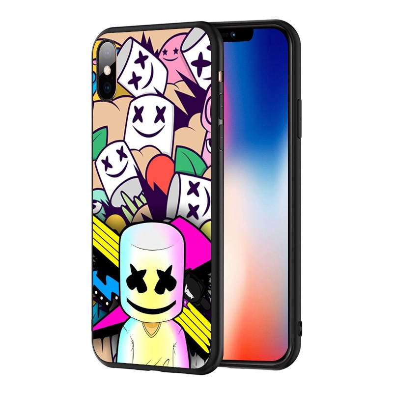 Ốp Lưng Tpu Mềm In Hình Dj Marshmello Cho Iphone Xs Max / Xr / X / 5s / 6s / 7 / 8 Plus