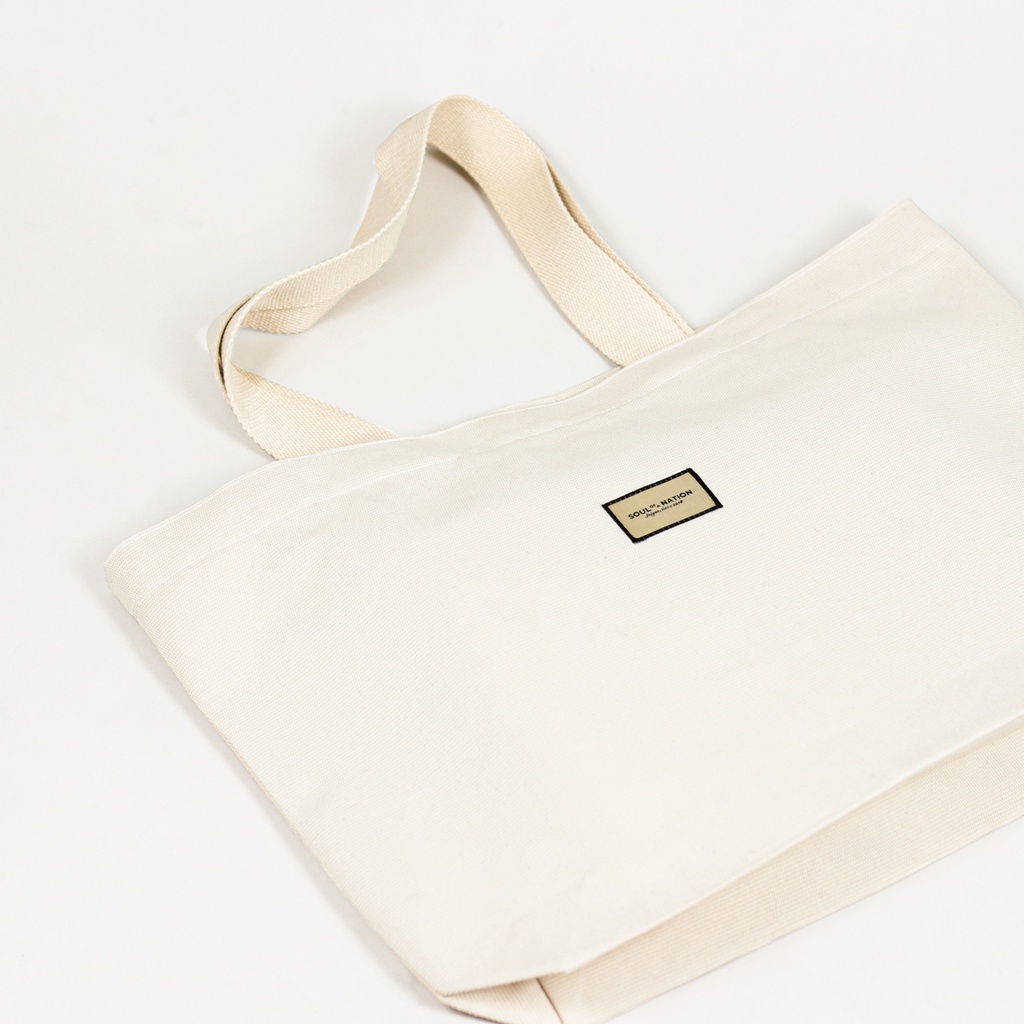 Túi Tote Vải Canvas Cao Cấp - Size lớn, Dây đeo không nhăn, Có khóa kéo, Ngăn phụ bên trong - Soul of a Nation Original