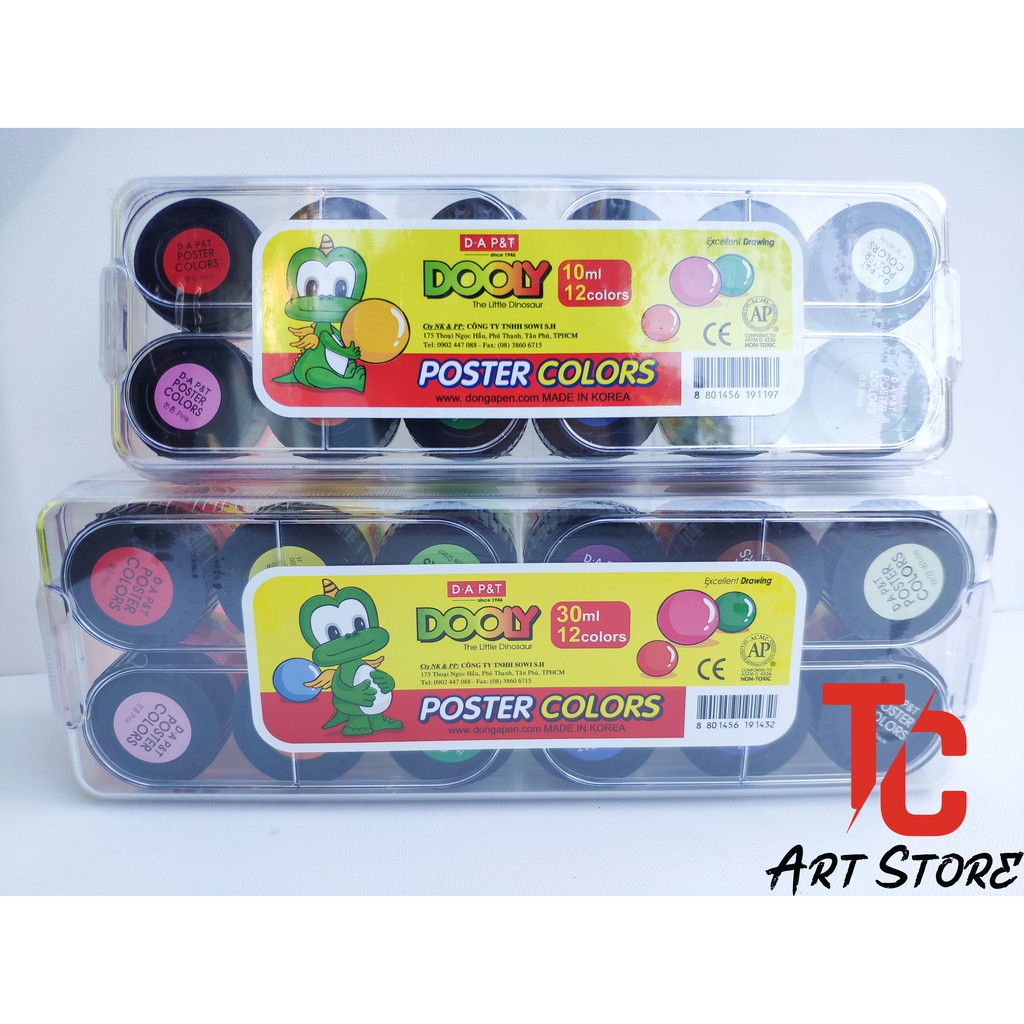 Màu DOOLY POSTER 30ml x 12 màu – màu Dooly