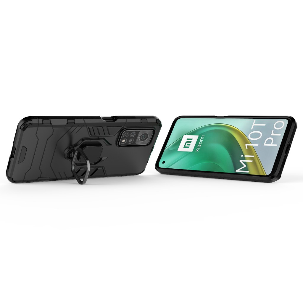 Ốp lưng Xiaomi Mi 10T Pro / Mi 10T chống sốc Iron Man Iring giá đỡ mặt lưng xem phim