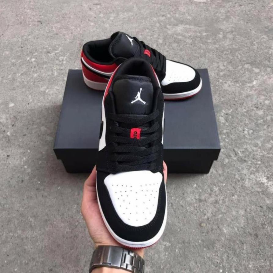 Giày 𝐉𝐨𝐫𝐝𝐚𝐧 Đỏ Đen Cổ Thấp_Giày Thể Thao jd1 red black phối đồ nam nữ hot trend 2023
