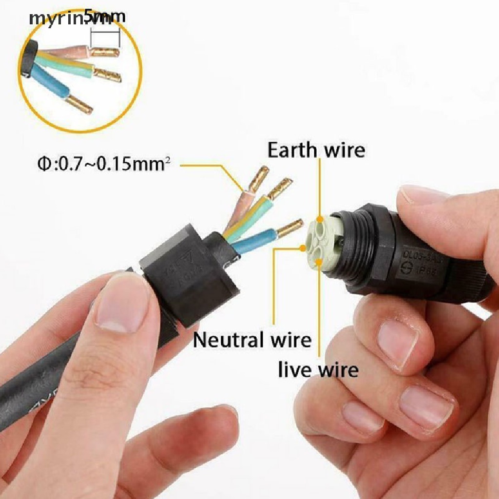 Hộp Kết Nối Dây Điện Chống Nước IP68 3Pin M16