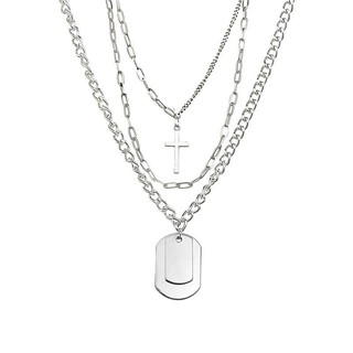 Vòng cổ Tiêu Chiến dây chuyền gắn miếng bản to phụ kiện nam nữ