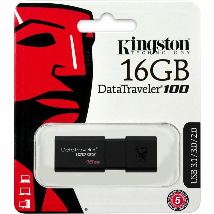 USB 3.0 Kingston 16GB DataTraveler 100G3 – CHÍNH HÃNG – Bảo hành 5 năm | BigBuy360 - bigbuy360.vn