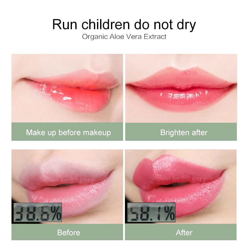 Son dưỡng lô hội Kiss Beauty thay đổi màu môi và chăm sóc môi 2020