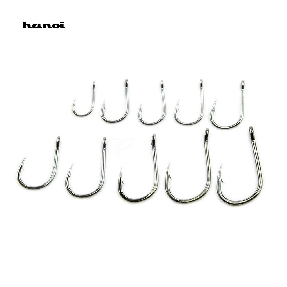 Hộp 500 lưỡi câu bằng thép cacbon 10 kích cỡ tiện dụng cho dân câu cá
