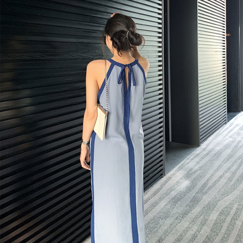 Đầm IELGY  không tay hở vai kích thước lớn thời trang mùa hè dành cho nữ