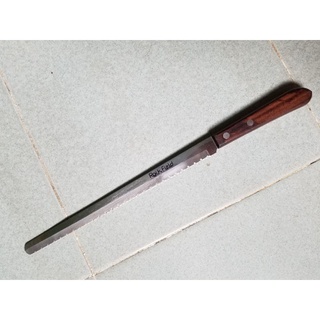 Dao cắt bánh, cắt thực phẩm rã đông inox cán gỗ hàng nội địa Nhật