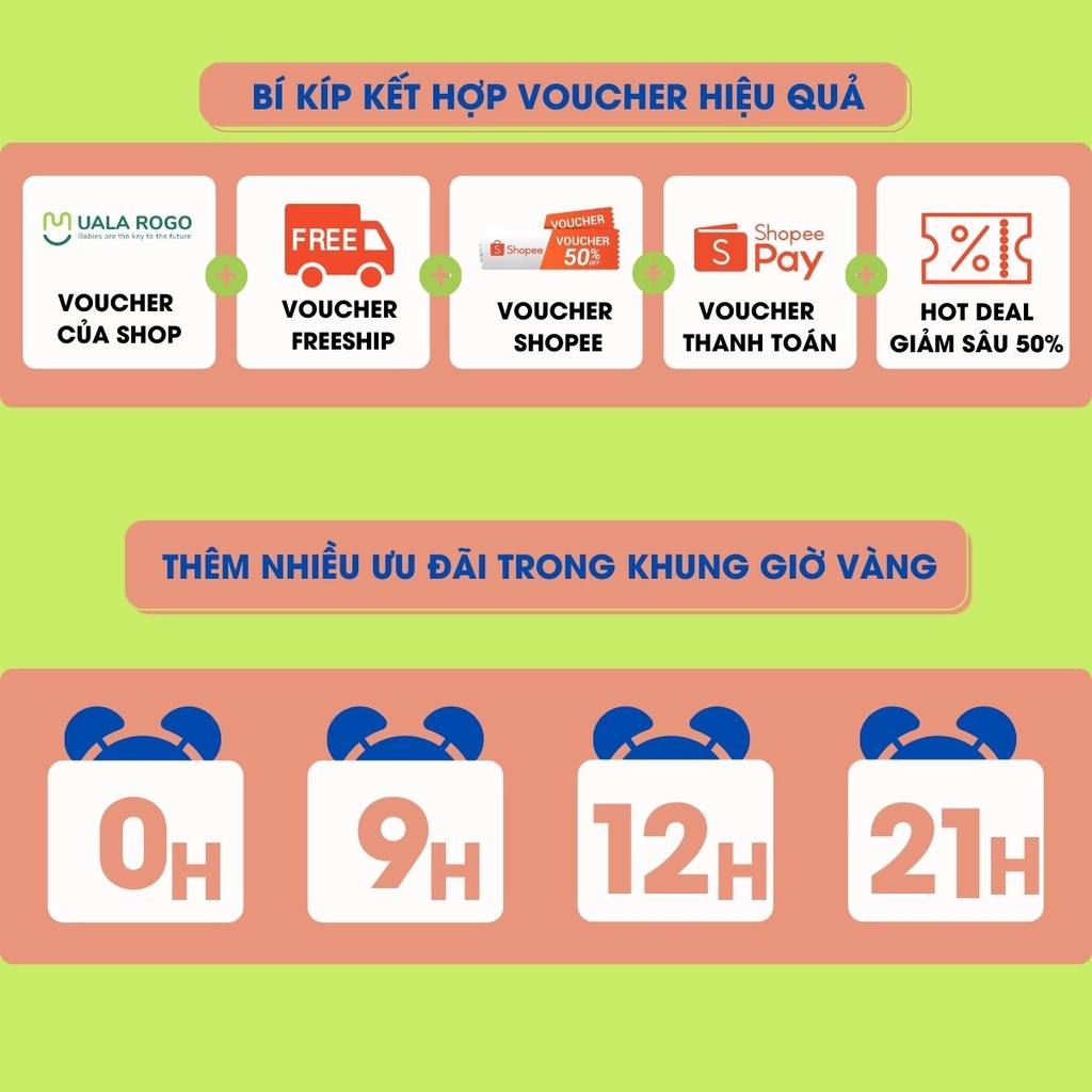 GIày tập đi Uala rogo đế cao su chống trượt quai dán dễ thương UR5512